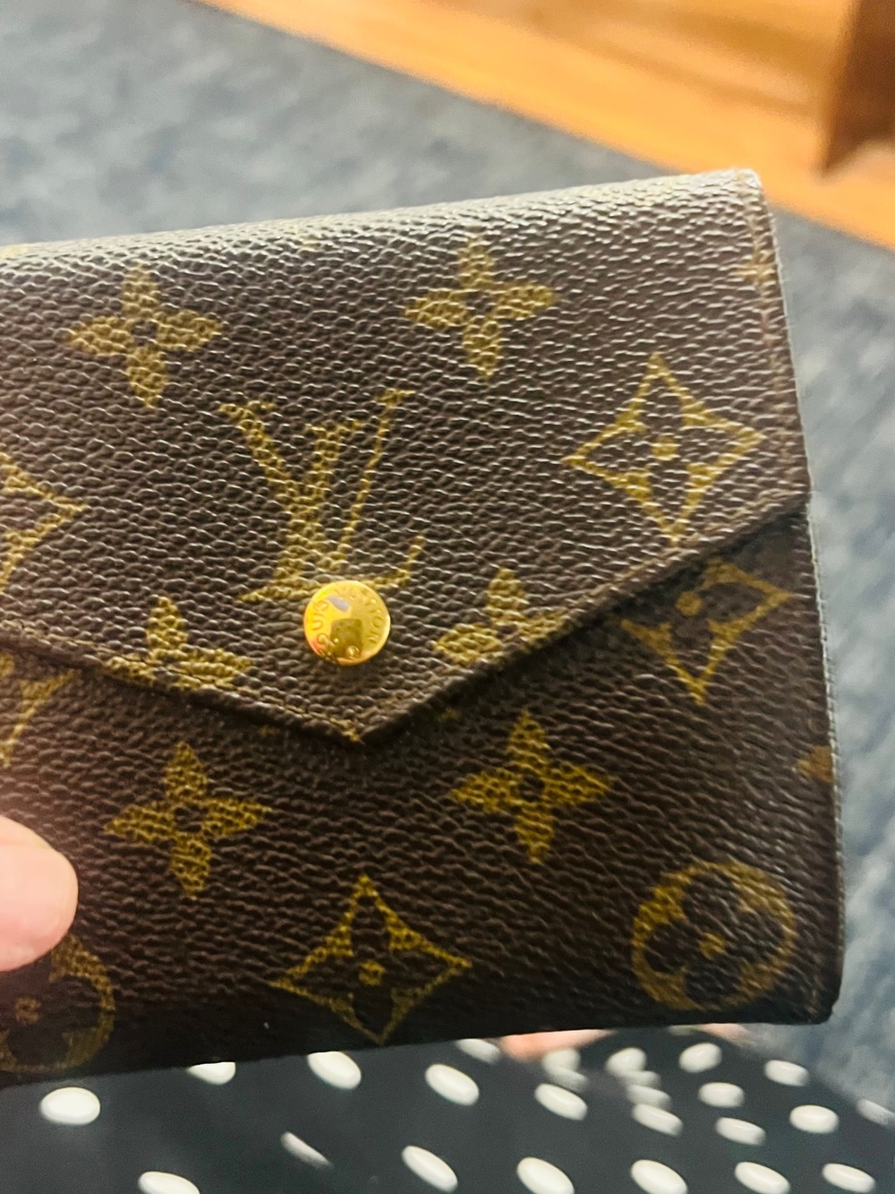 Louie Vuitton Portefeuille Elise Trifold Wallet Vintage